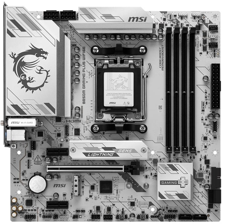 MSI Motherboard B850M GAMING PLUS WIFI6E sAM5 B850 4xDDR5 M.2 HDMI DP