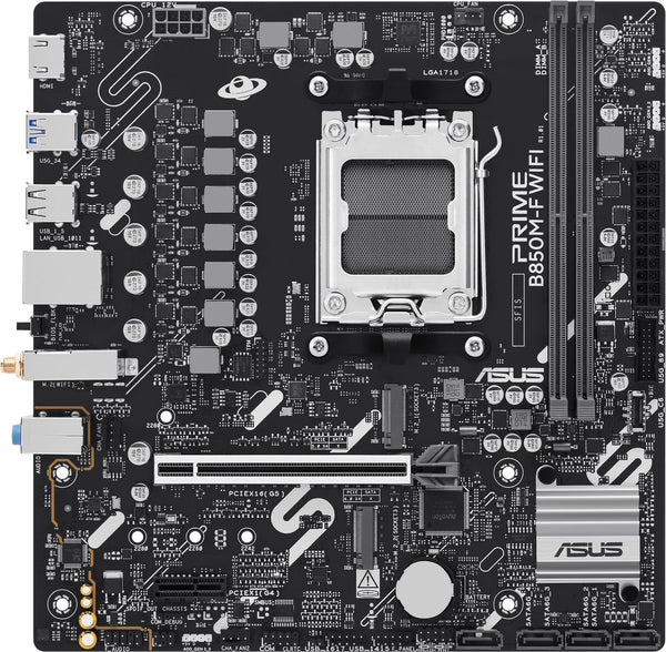 ASUS Motherboard PRIME B850M-F WIFI sAM5 B850 2xDDR5 M.2 HDMI Wi-Fi