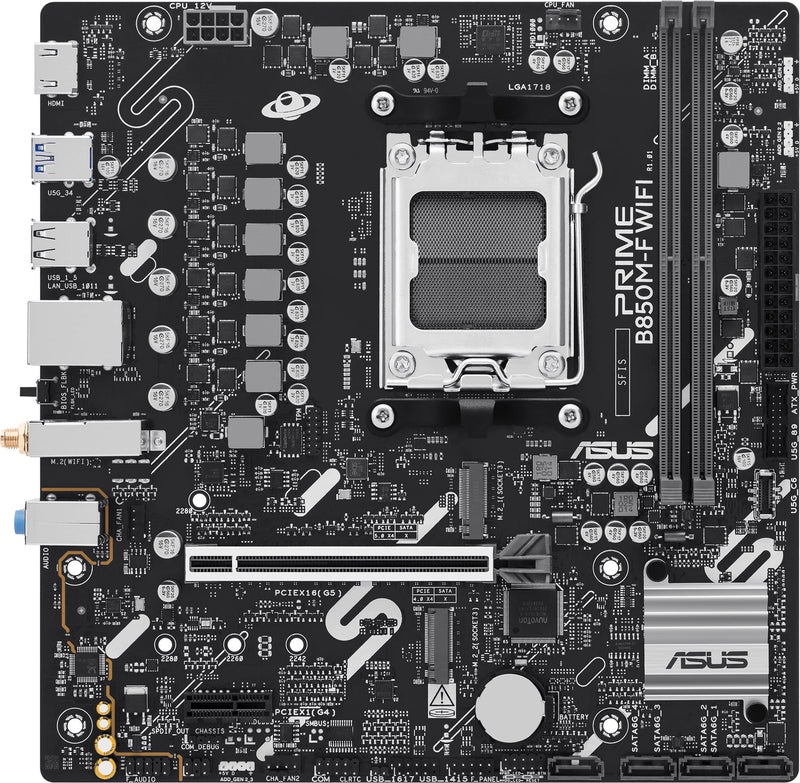 ASUS Motherboard PRIME B850M-F WIFI sAM5 B850 2xDDR5 M.2 HDMI Wi-Fi