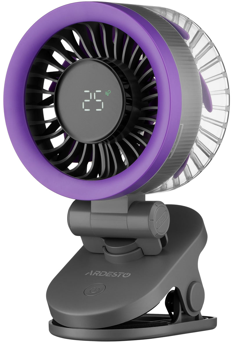 Ardesto OneBreeze FT-M83GR, სამაგრით, დატენვადი, ნაცრისფერი