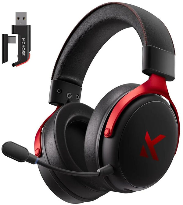 MCHOSE V9 Pro, USB-A/WL/BT, Black Red