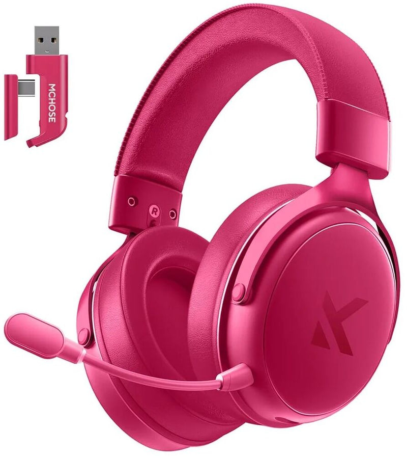 MCHOSE V9 Pro, USB-A/WL/BT, Rose Red