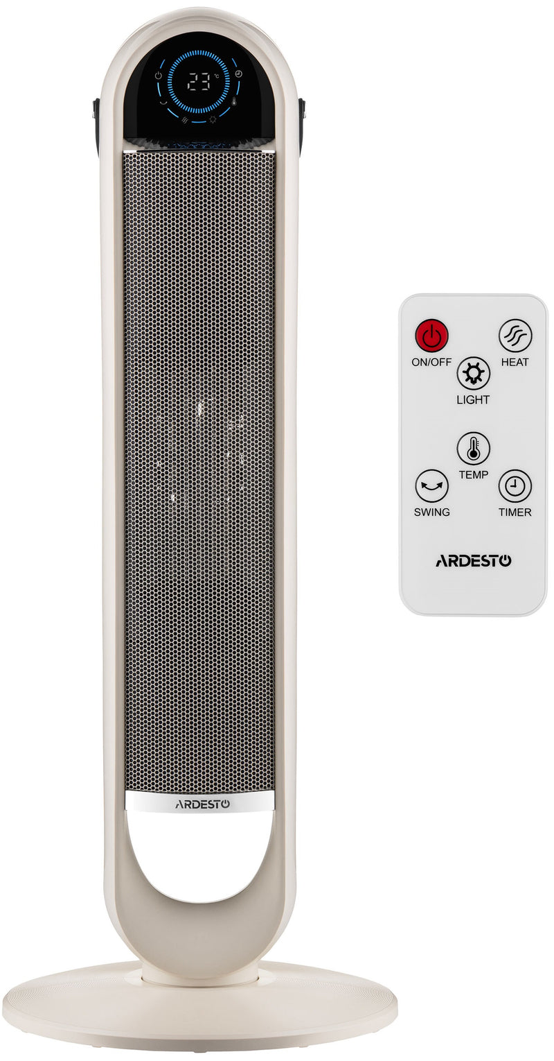 Ardesto FHC-2000ECWH, კერამიკული, 2000W, პულტით, თეთრი