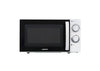 Ardesto GO-S725W microwave oven with digital control panel, white finish, and interior view showing turntable and cooking space.