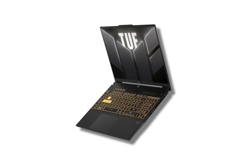 ASUS TUF Gaming F16 laptop with Core i7, 16GB RAM, 512GB SSD, 16-inch FHD+ display, RTX 4050 graphics, in black color