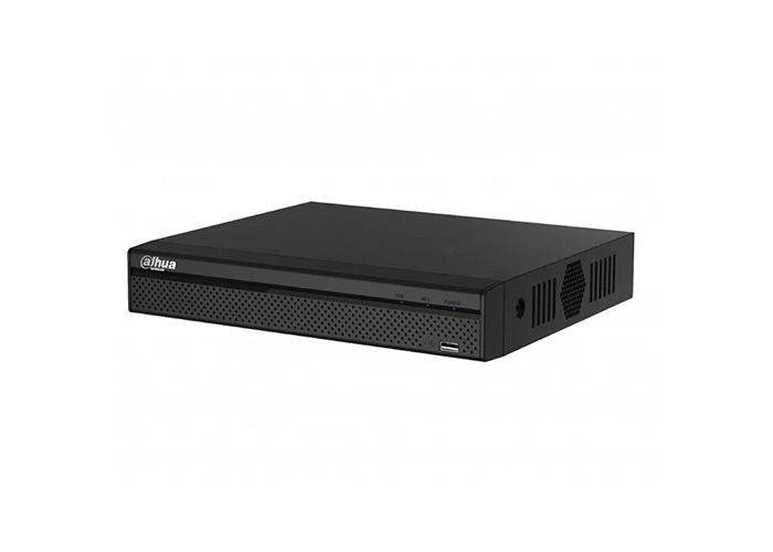 Dahua DHI-NVR1108HS-S3/H network video recorder with multiple HDMI and USB ports, black rectangular device with front indicator lights