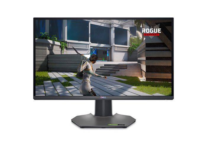 Dell 25-inch IPS gaming monitor G2524H showing vibrant display with slim bezels and adjustable stand.