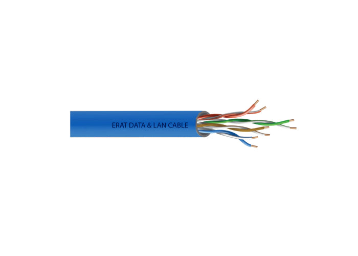 ქსელის კაბელი -  Erat CAT5e U-UTP 24 AWG PVC Blue-305m Box