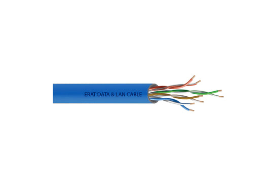 ქსელის კაბელი -  Erat CAT5e U-UTP 24 AWG PVC Blue-305m Box
