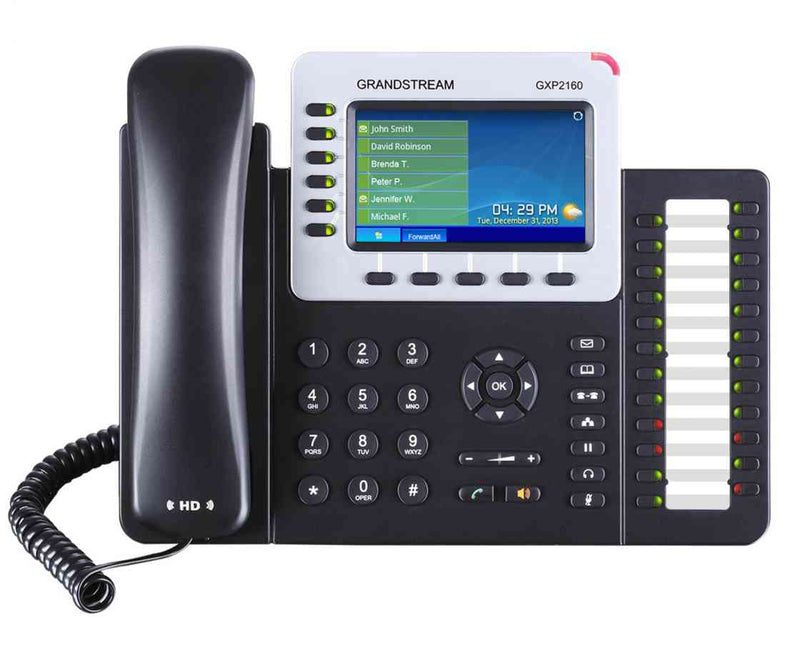 IP ტელეფონი - Grandstream GXP2160, 6 ხაზი, ფერადი ეკრანი, PoE