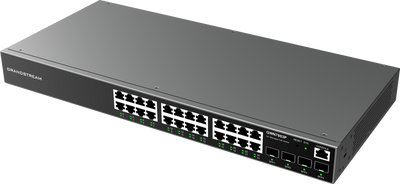 ქსელის სვიჩი - Grandstream GWN7803P, 24×GbE PoE/PoE+, Layer 2+