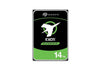 Seagate 14TB HDD solid disk drive with black casing and label displaying model ST14000NM001G on a white background.