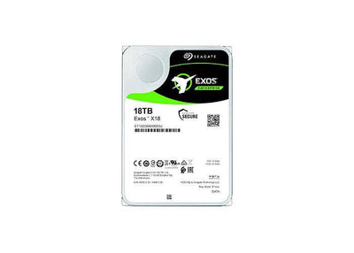Seagate 16TB internal hard disk drive (HDD) with a black rectangular case and connection ports on the side.