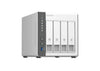QNAP TS-433-4G 4-bay NAS server with front display and drive bays, shown in the product image.