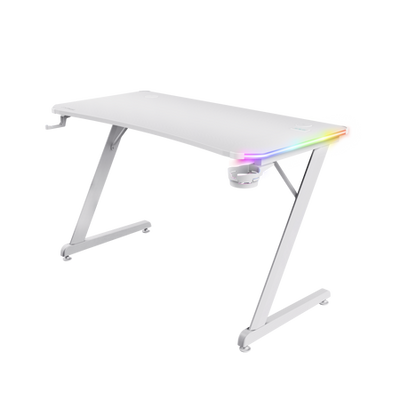 გეიმინგ სავარძელი - Trust GXT709W LUMINUS RGB DESK WHITE