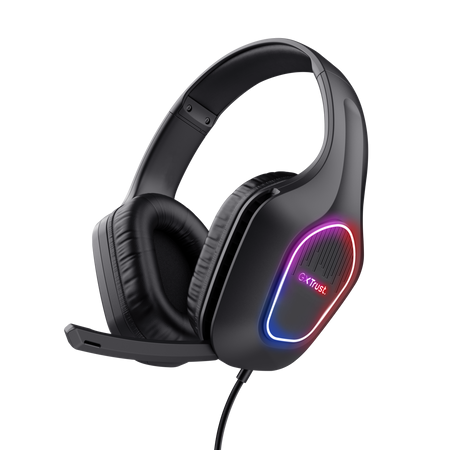 გეიმინგ ყურსასმენი - Trust GXT416 ZIROX LED HEADSET BLK