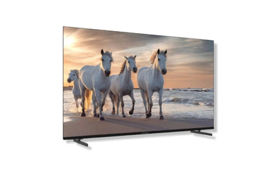 Thomson 50-inch DLED TV model LD50UDS-F1W with a sleek design, showcasing vibrant display and slim bezels.