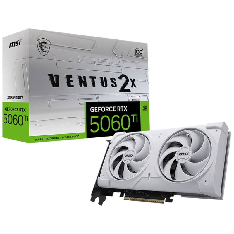 MSI GeForce RTX 5060 Ti 8GB VENTUS 2X OC PLUS, თეთრი