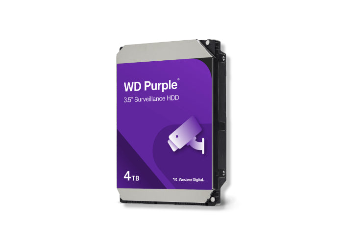 Western Digital 4TB Purple internal hard drive, solid disk with storage capacity for data backup and multimedia applications