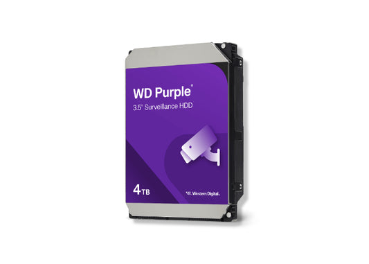 Western Digital 4TB Purple internal hard drive, solid disk with storage capacity for data backup and multimedia applications