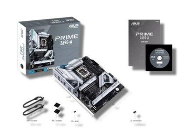 ASUS PRIME Z690-A motherboard with LGA 1700 socket, DDR5 RAM slots, and Intel Z690 chipset for high-performance PC build