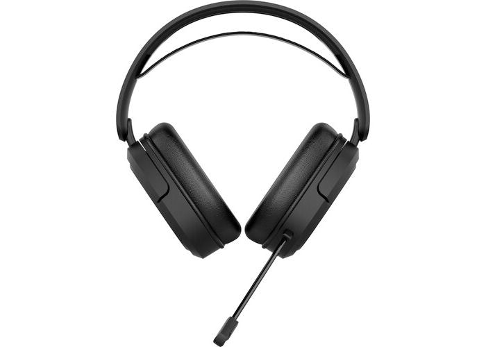 Wireless ASUS TUF GAMING H1 gaming headset with over-ear design and built-in microphone, shown in black and gray colors.
