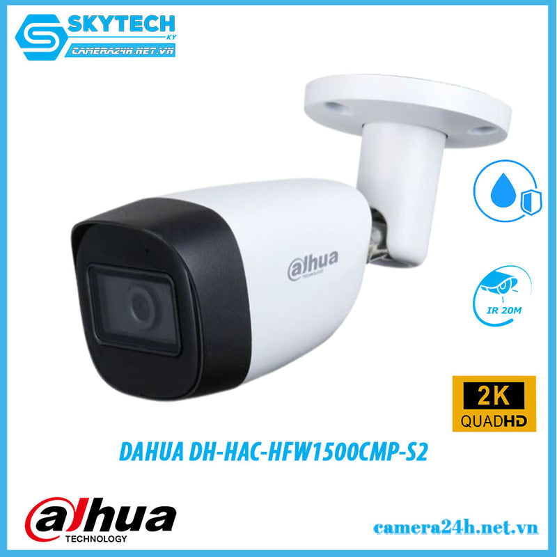 Dahua HAC-HFW1500CMP-S2 5მპ 2.8mm HD-TVI კამერა