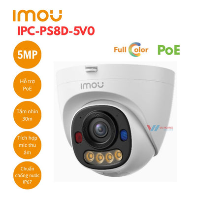 Imou IPC-PS8D-5V0 5MP PoE Dome კამერა