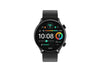 Black Haylou Solar Plus smart watch by Xiaomi showing a digital display with time, date, and fitness stats.