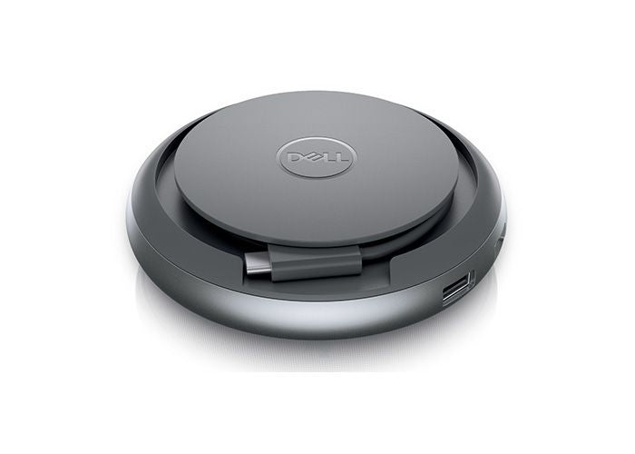 Dell Mobile Adapter MH3021P speakerphone with built-in microphone and controls, designed for easy connectivity and clear audio.