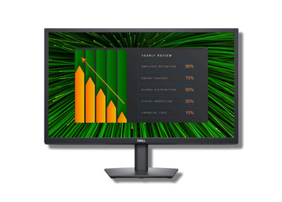 Dell VA 23.8-inch monitor E2423HN with slim bezel and HD display, showcasing the screen and sleek design.