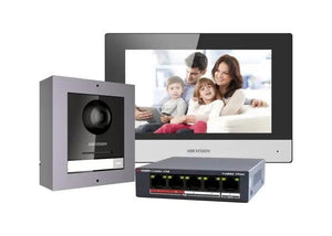 Hikvision DS-KIS602 intercom device with a sleek design and user-friendly interface for home communication.