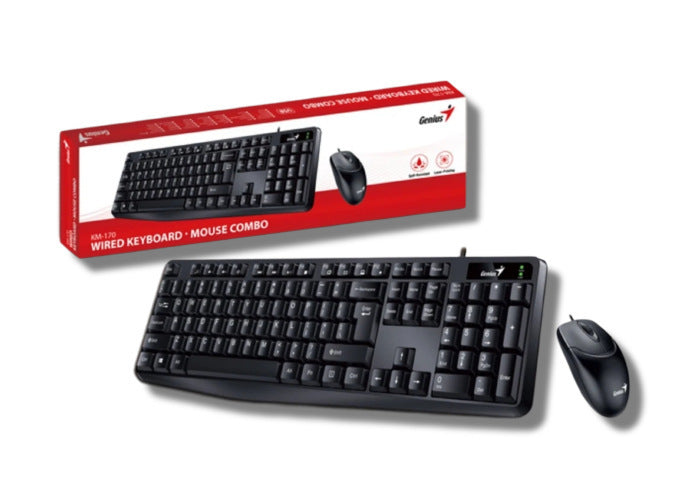 მაუსი+კლავიატურა - Genius KM-170 USB Black - itgserv.com