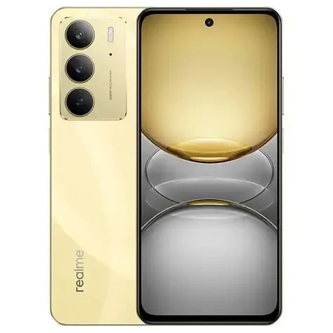 Realme C75 8GB/256GB NFC სმარტფონი Lightning Gold — წინა და უკანა ხედი