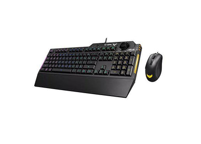 ASUS CB02 TUF Gaming Combo wired mouse and keyboard set, black with gaming design, for gaming and everyday use.