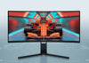 Xiaomi VA curved gaming monitor RMMNT30HFCW with wide display and sleek design, shown from a front view.