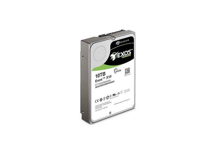 Seagate Exos 7E10 10TB solid hard drive with SATA 3.0 interface, designed for enterprise storage and data center use.