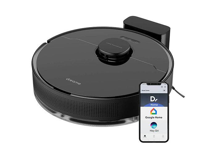 Dreame Robot Vacuum D10s Pro, wet and dry cordless vacuum cleaner with intelligent navigation and slim design for home cleaning.