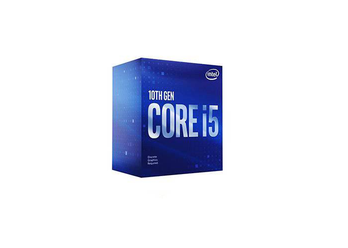 Intel Core i5-10400 processor, a desktop CPU with six cores, shown in a close-up image highlighting its design.