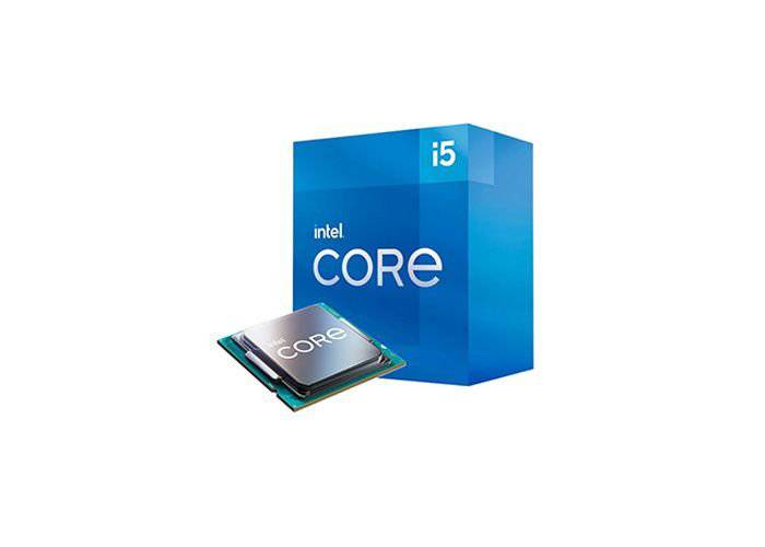 Intel Core i5-11400 processor, a desktop CPU with a sleek black design and brand logo on the top, displayed on a white background.
