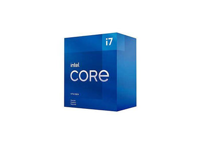 Intel Core i7-11700F processor, high-performance desktop CPU with multiple cores and advanced technology, shown in the image.