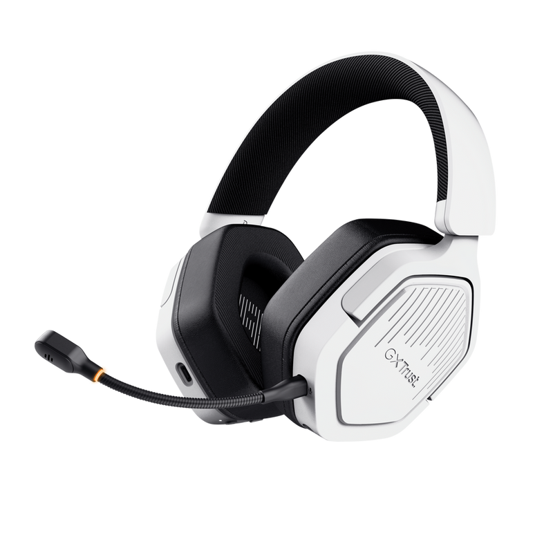 გეიმინგ ყურსასმენი - Trust GXT493W CARUS WIRELESS HEADSET WHITE
