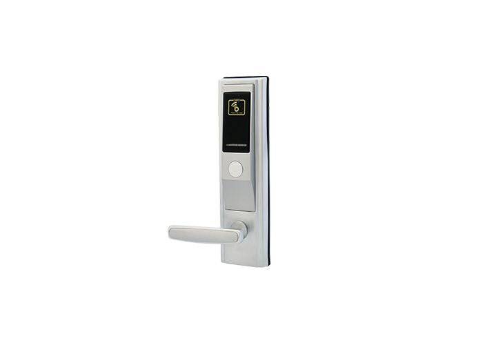 ZKTeco LH3600 RFID hotel electronic lock with keypad and card reader installed on a door for hotel access control.