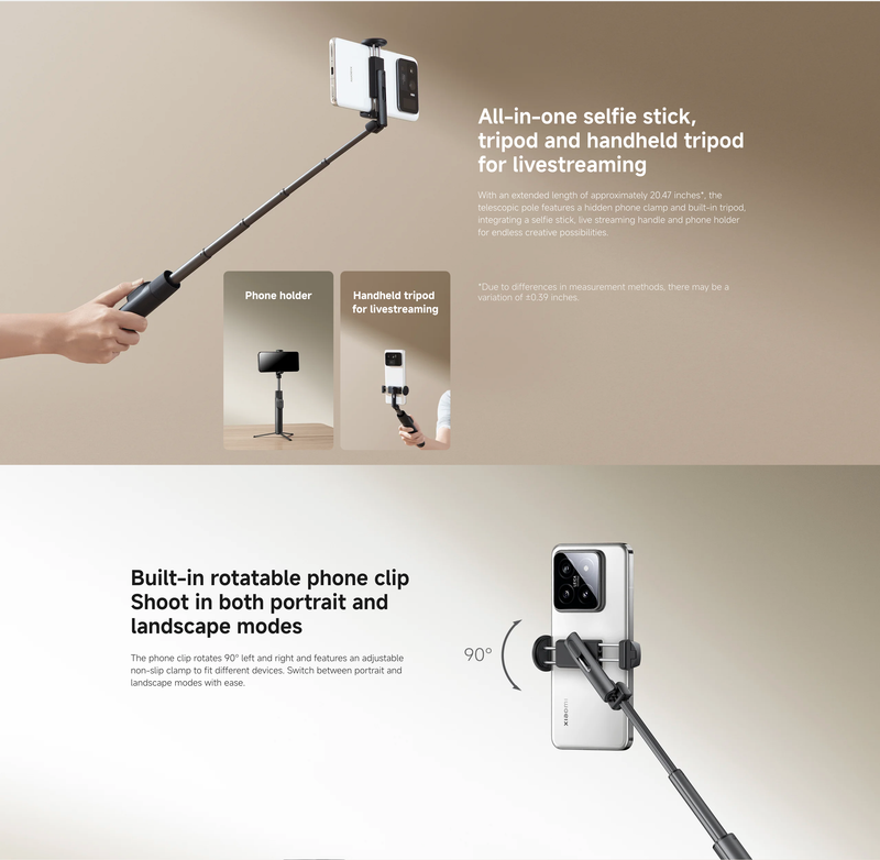 სამაგრი - Xiaomi Selfie Stick Tripod Mini