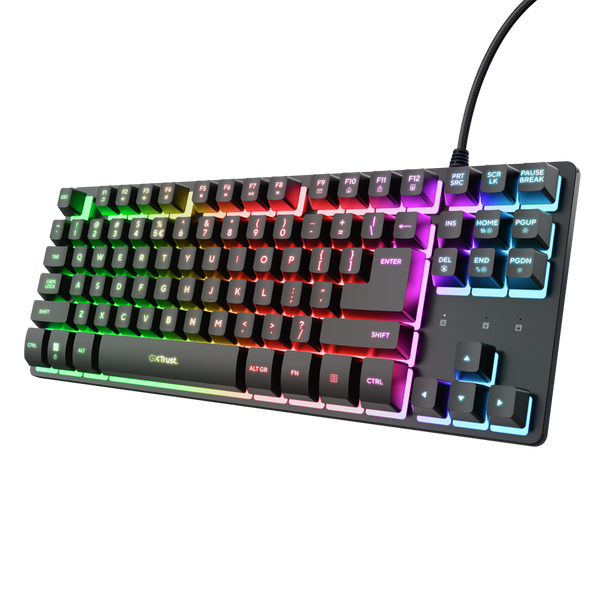 გეიმინგ კლავიატურა - Trust GXT833 THADO TKL KEYBOARD BLK US