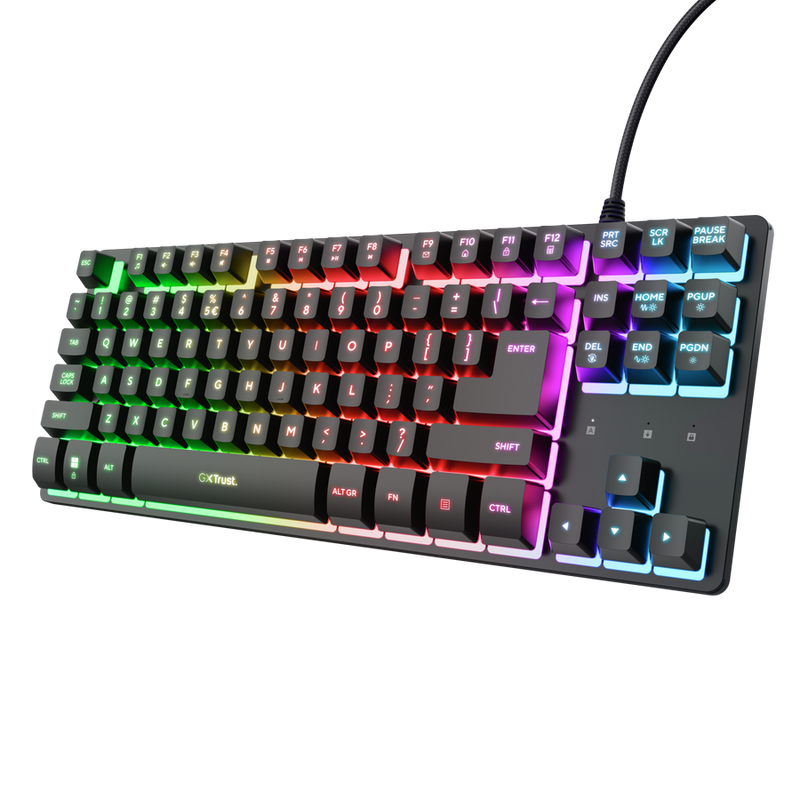 გეიმინგ კლავიატურა - Trust GXT833 THADO TKL KEYBOARD BLK US
