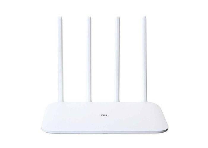 Xiaomi Mi Router 4C DVB4231GL WiFi router with multiple antennas and Ethernet ports for fast home internet connectivity